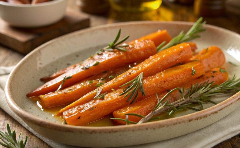 Rosemary Orange Glazed Carrots 🥕🍊