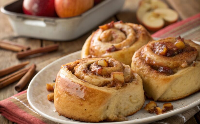 Apple Cinnamon Rolls with Cinnamon & Ginger Essential Oils 🍎✨